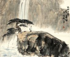 Zhuangzi contemplates waterfall